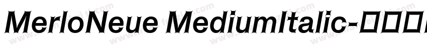 MerloNeue MediumItalic字体转换